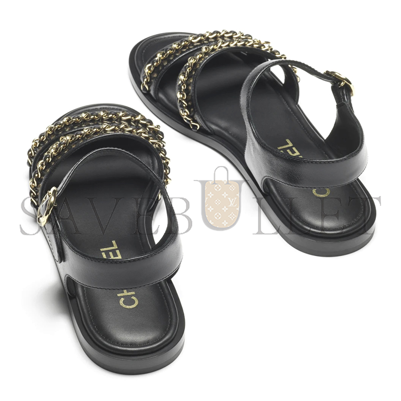 CHANEL SANDALS CALFSKIN BLACK G46801